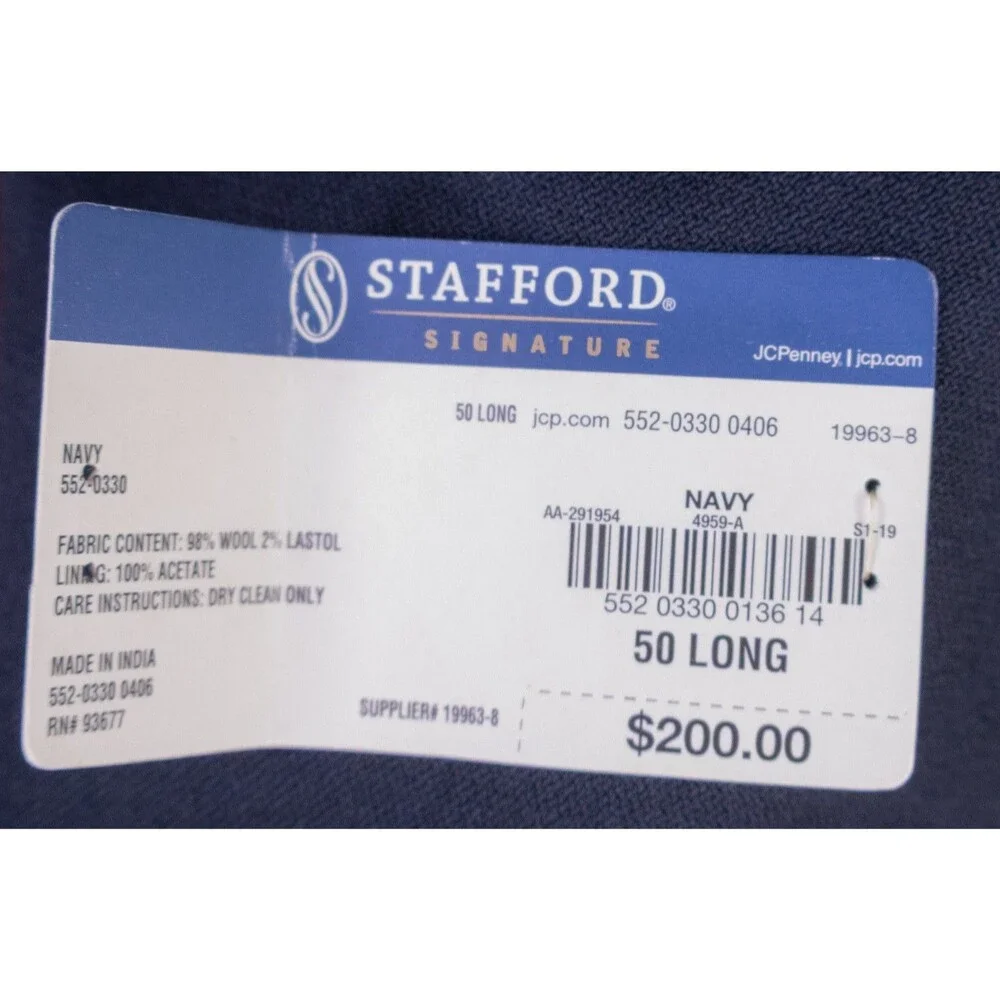 Stafford Performance Blazer Sport Coat 50L Bronze 2-Button Stretch Wool Jacket